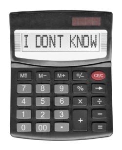 calculator saying I don't Know