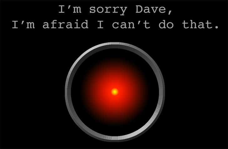 HAL 9000 the algorithm in 2001 Space Odyssey